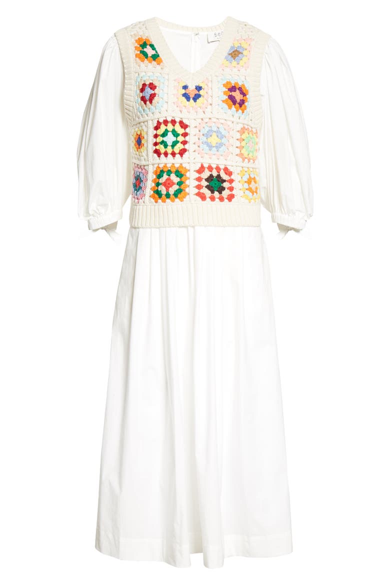 Sea Gabriela Crochet Vest & Dress Set, Alternate, color, MULTI