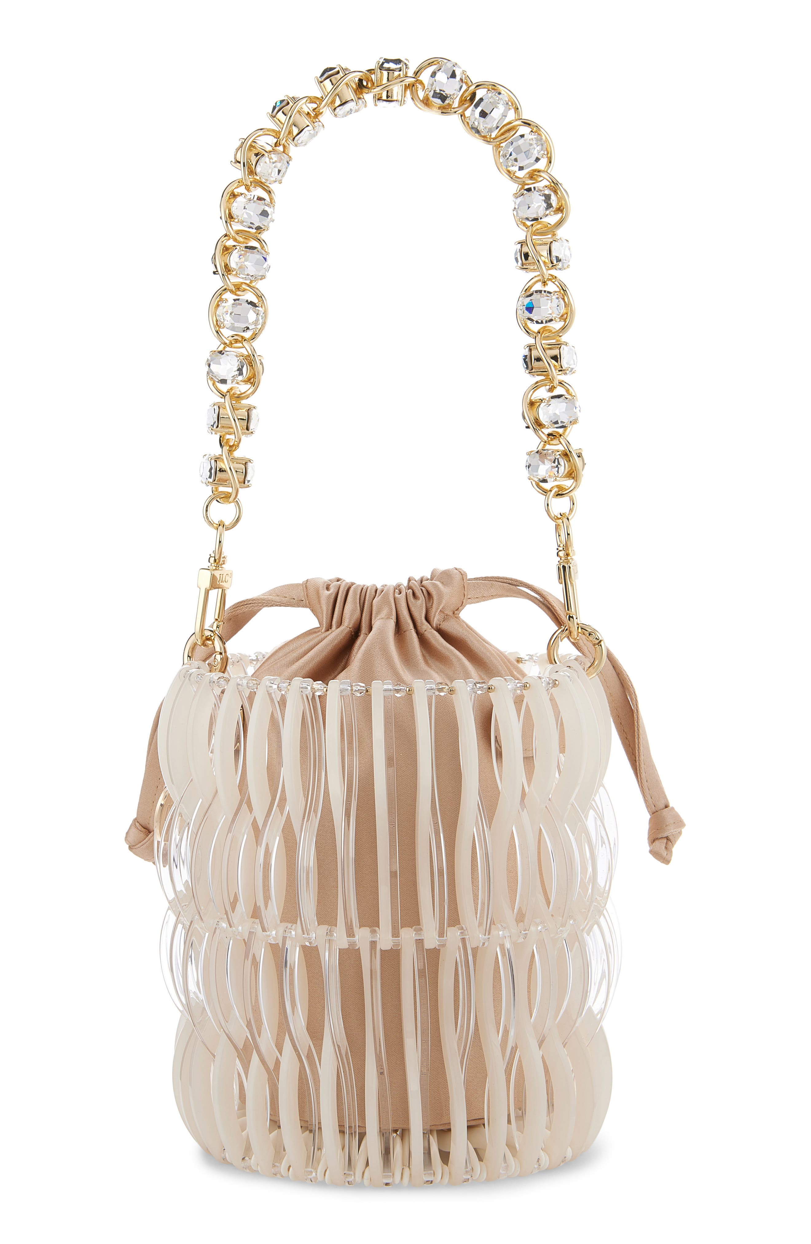 JUDITH LEIBER COUTURE Harper Clear Resin Handbag, Alternate, color, Clear/ Gold