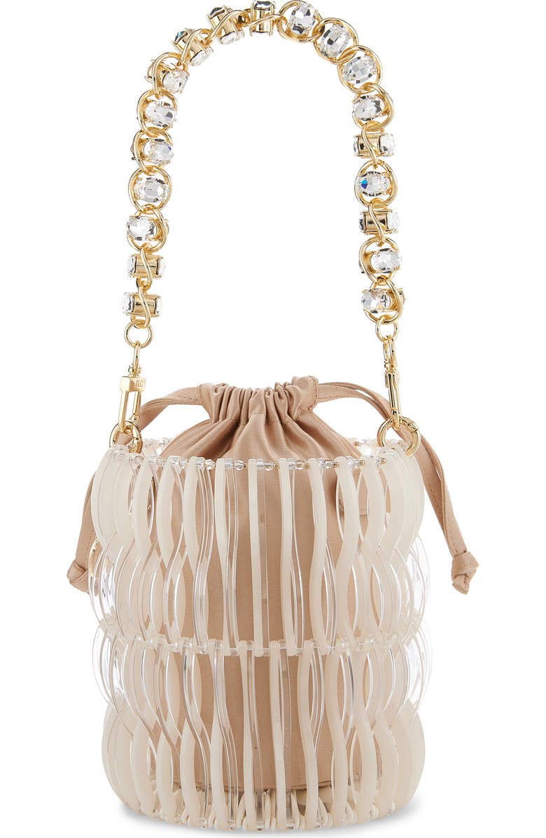 JUDITH LEIBER COUTURE Harper Clear Resin Handbag, Alternate, color, Clear/ Gold
