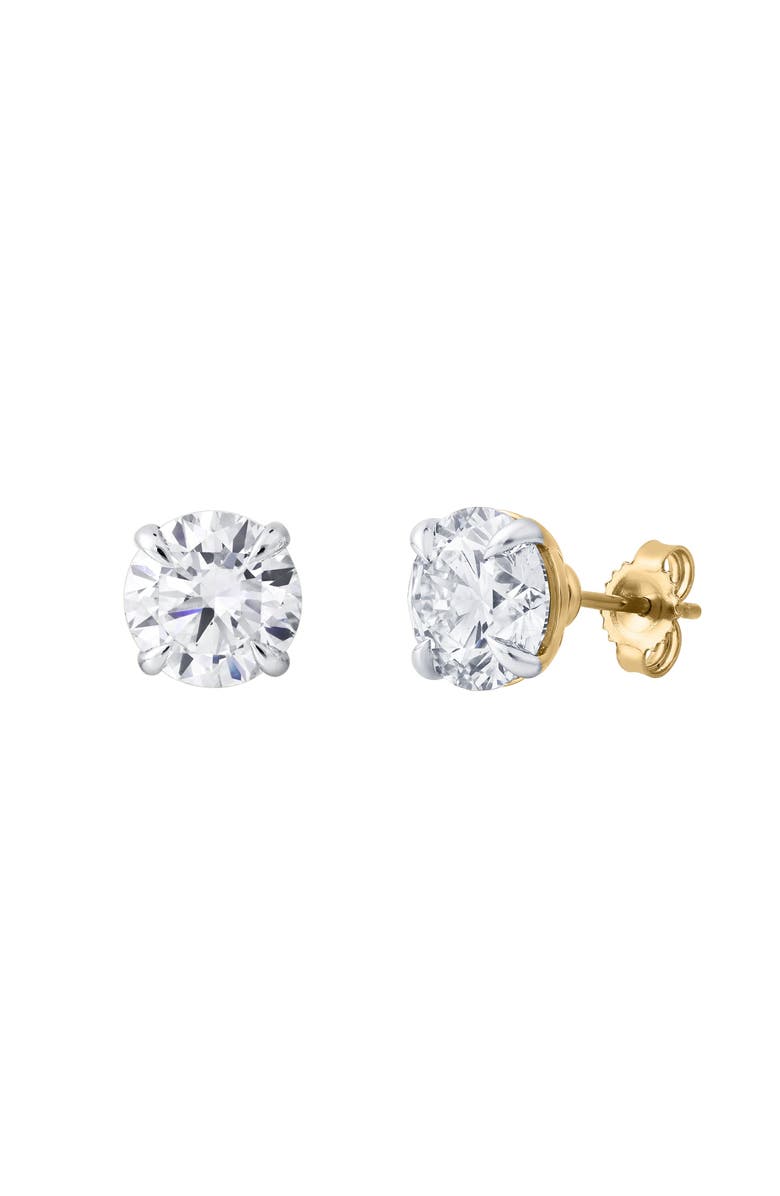 LuvMyJewelry Nisara 3.5 Ct TW Lab Grown Round Diamond Studs 14K Gold Earrings, Main, color, 14K Yellow Gold