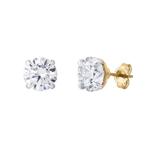 Nisara 3.5 Ct TW Lab Grown Round Diamond Studs 14K Gold Earrings