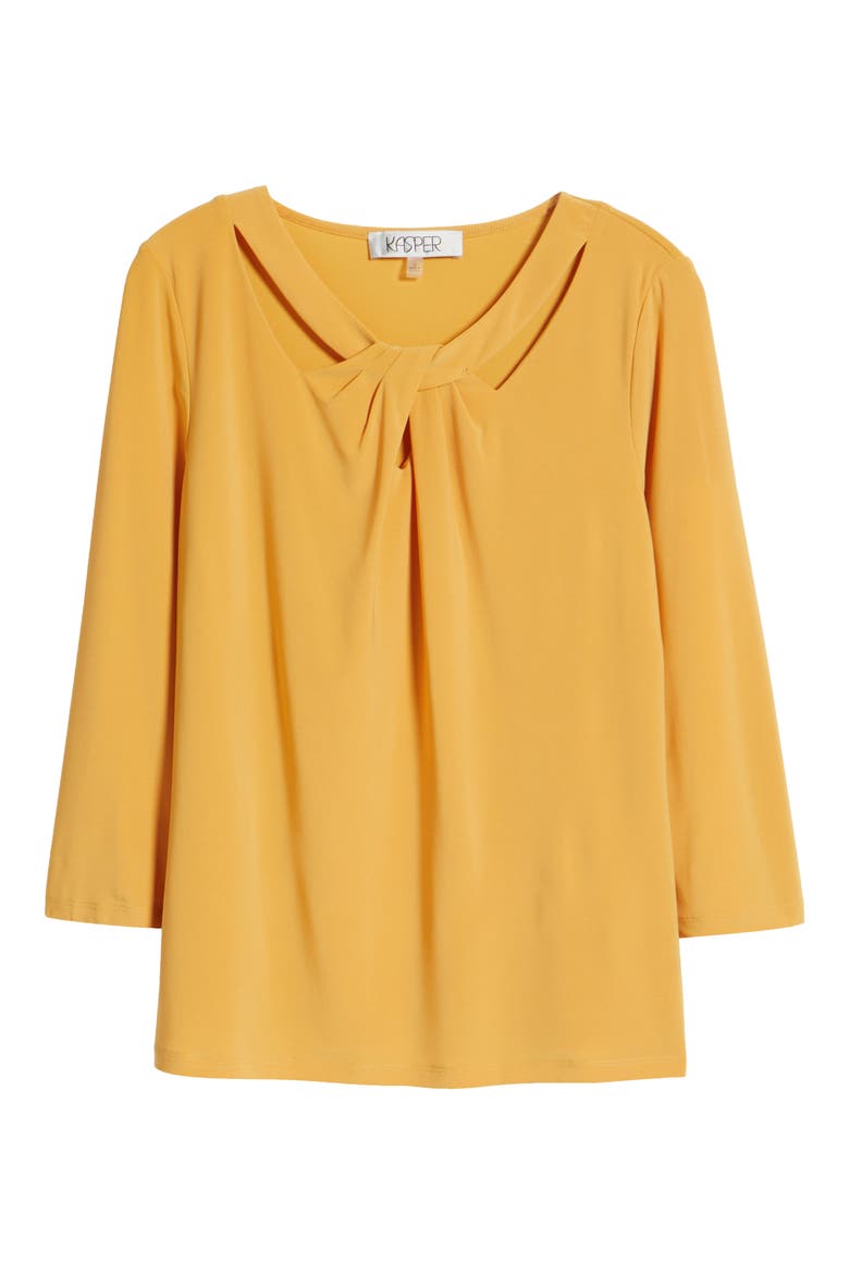 Sleeveless Twist Front Jersey Top, Alternate, color, GOLD SIGNATURE