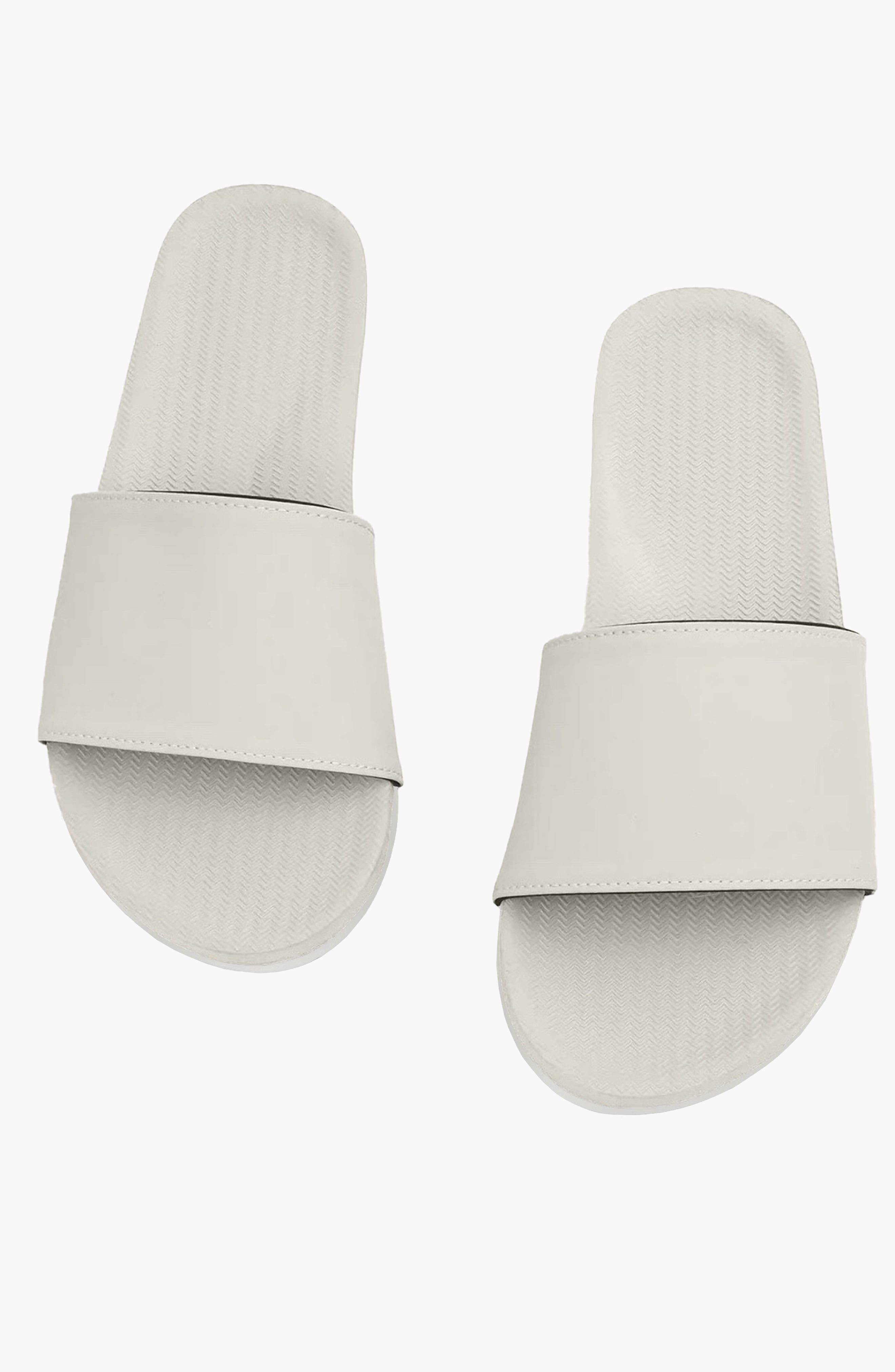Indosole Responsibly-Made Sneaker Sole Slide Sandals, Alternate, color, Sea Salt / Sea Salt Sole