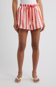Kulani Kinis Striped Paperbag Shorts