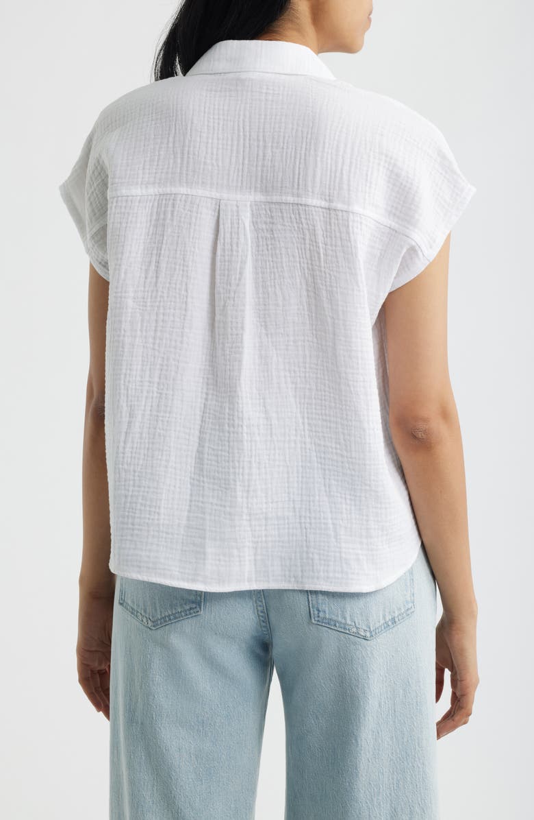 beachlunchlounge Lexi Gauze Top, Alternate, color, White
