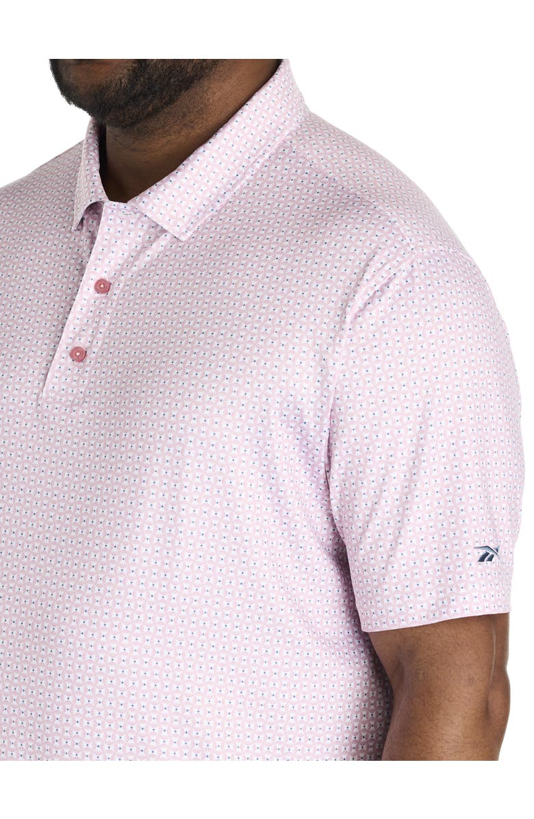 Reebok Big & Tall Art Deco Performance Polo Shirt, Alternate, color, Dusty Rose