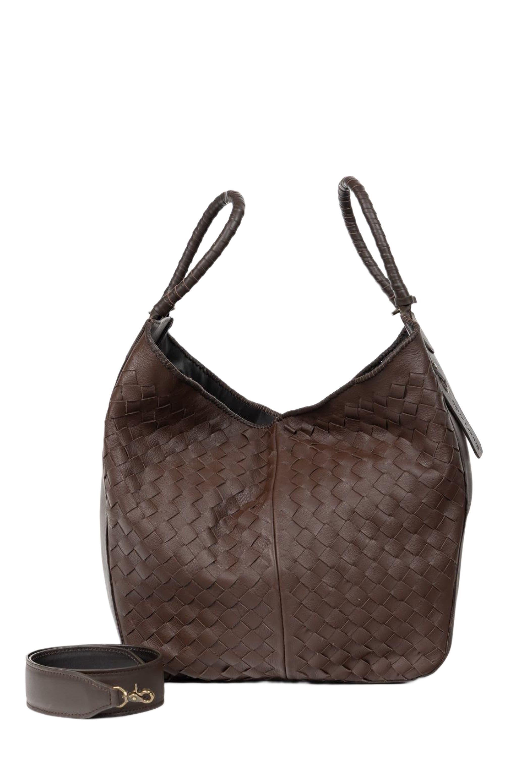Deux Mains All Day Leather Tote, Alternate, color, Dark Brown
