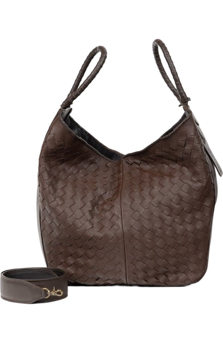 Deux Mains All Day Leather Tote, Alternate, color, Dark Brown