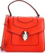 Pre-Owned Bvlgari Serpenti Forever Top Handle Bag Leather Small