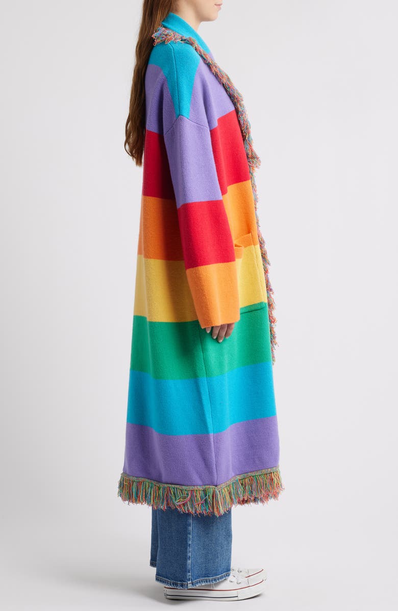 Dressed in Lala Luxe Fringe Blanket Cardigan, Alternate, color, 