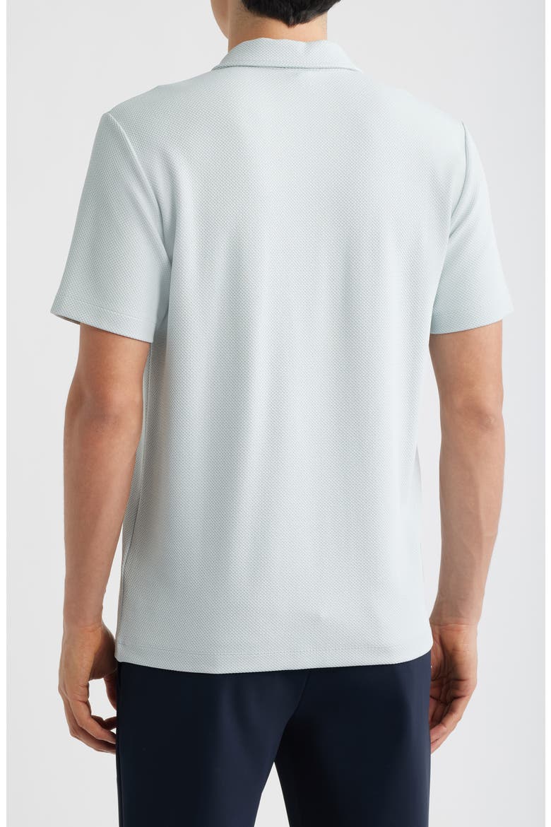 Forno Jacquard Half Zip Polo, Alternate, color, SOFT BLUE