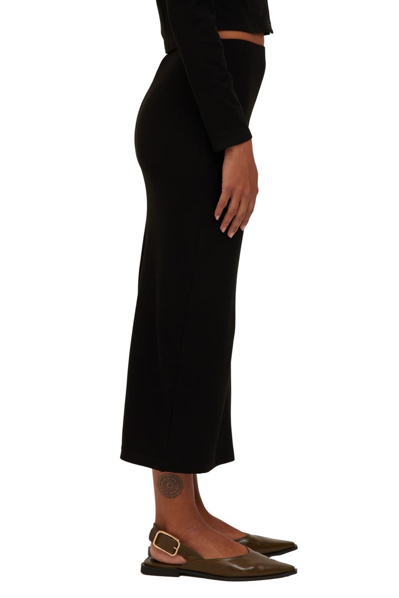 Del Rey Midi Skirt, Alternate, color, BLACK