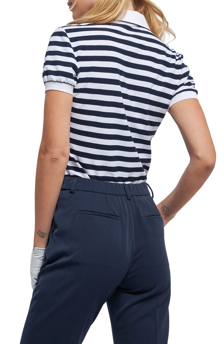 English Factory Stripe Polo Shirt, Alternate, color, Navy