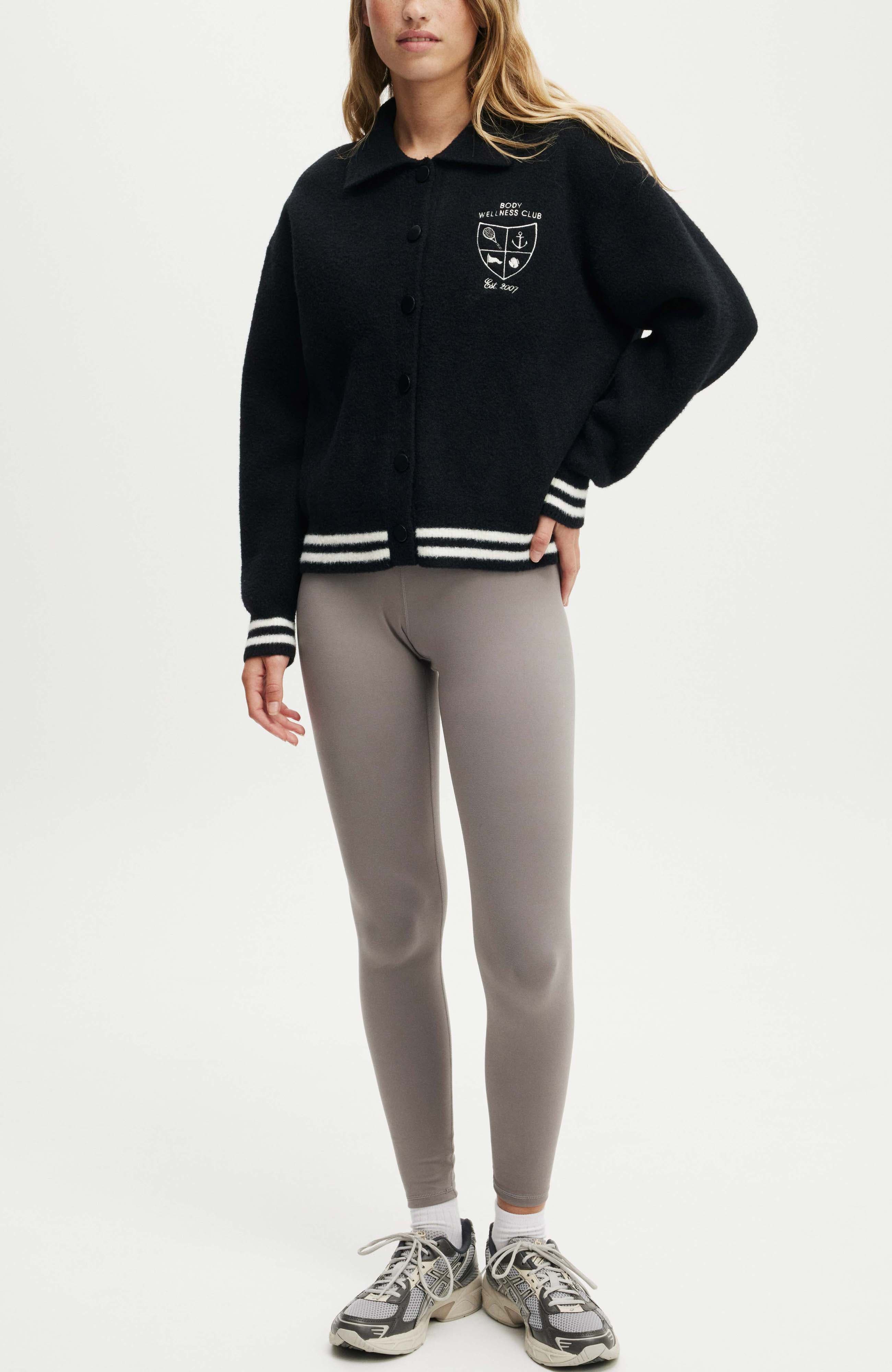 COTTON ON BODY Women's Active Knitted Graphic Bomber (Women) | Nordstrom