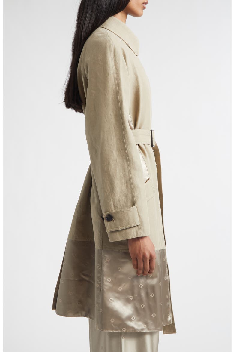 Satin Inset Belted Duster Coat, Alternate, color, SAFARI