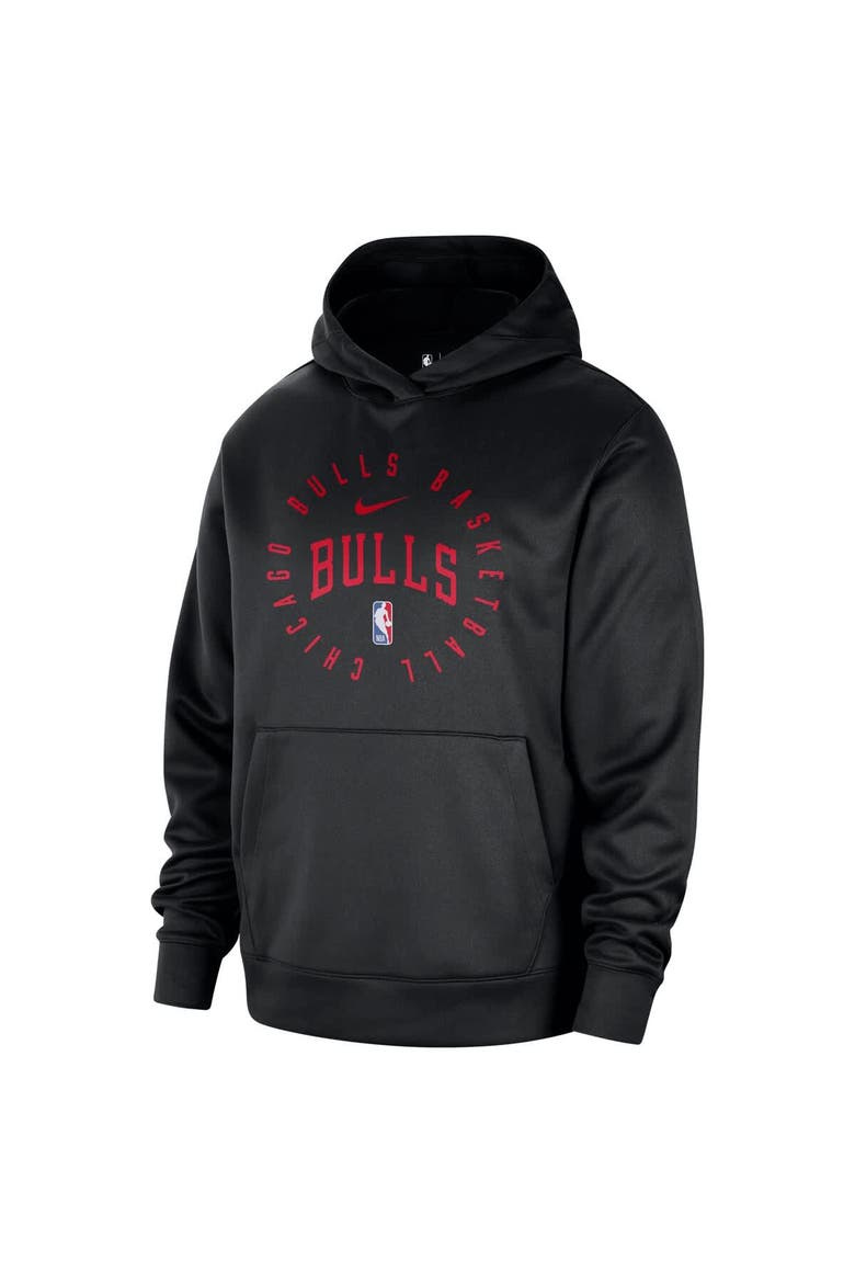 Men's Nike Black Chicago Bulls 2024/25 Spotlight On-Court Practice Performance Pullover Hoodie, Alternate, color, Black