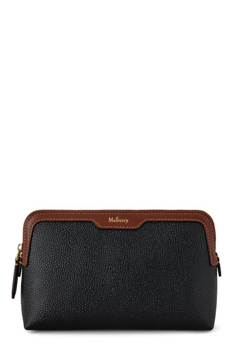 Small Leather Cosmetic Pouch