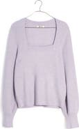 Madewell Melwood Square Neck Coziest Yarn Pullover Sweater