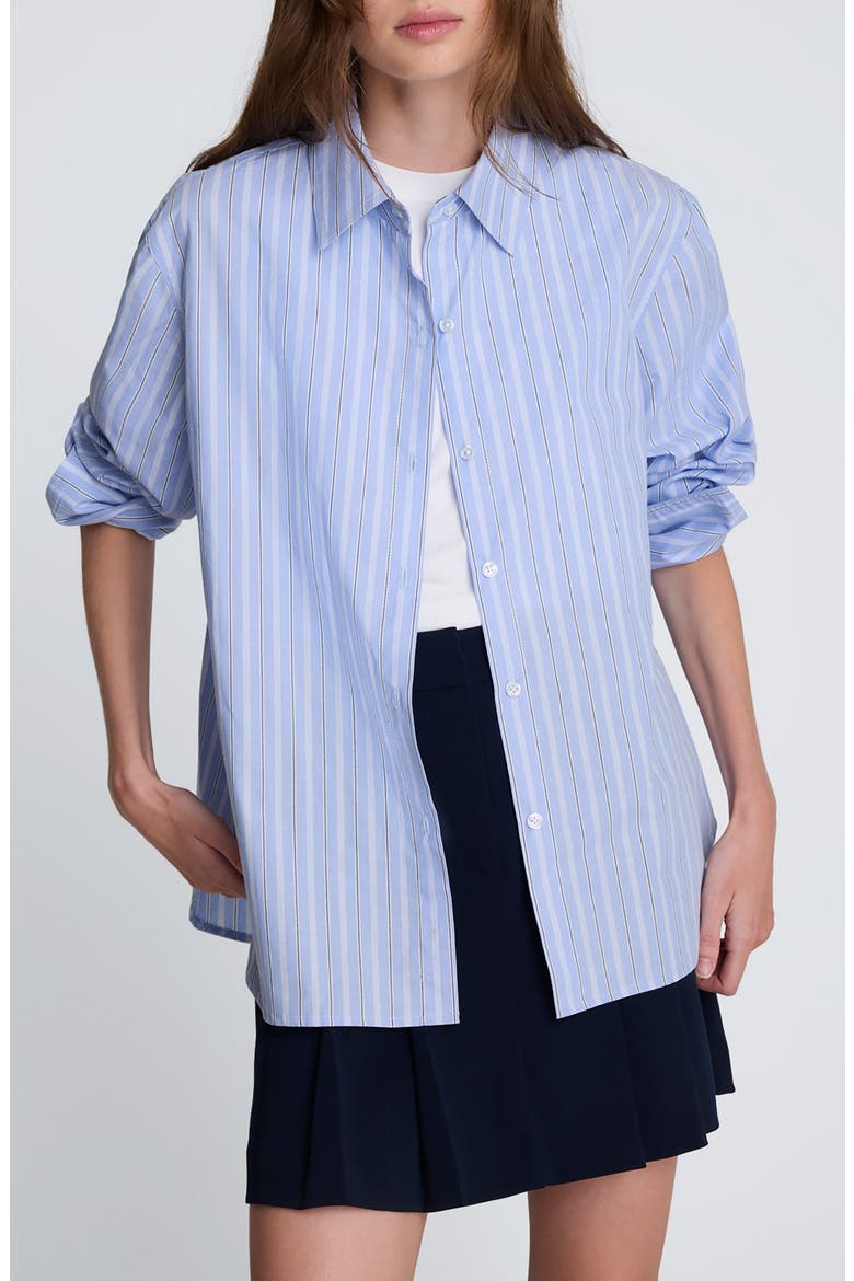 Flip Cufly Button-Up Shirt, Main, color, GLACIER BLUE MULTI
