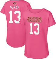 Outerstuff Girls Youth Outerstuff Brock Purdy Pink San Francisco 49ers Player Name & Number T-Shirt