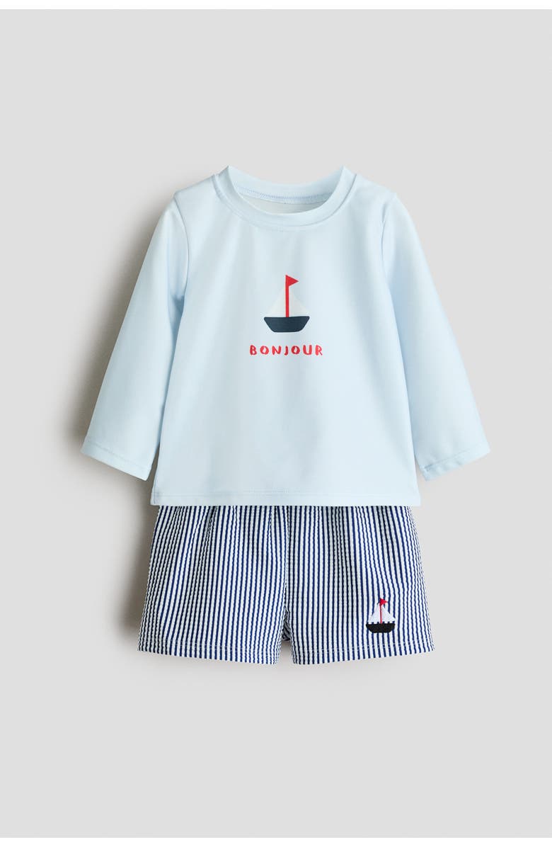 H&M 2-piece Swim Set, Main, color, Light Blue/Bonjour