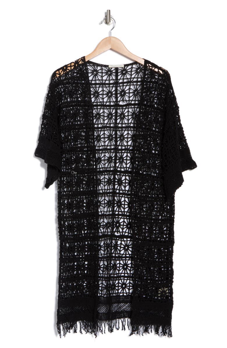 AREA STARS Open Knit Cardigan Duster, Alternate, color, 