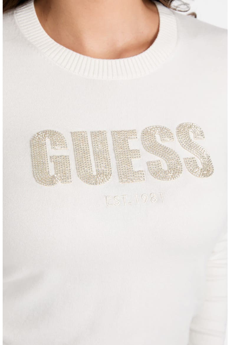 Norah Logo Sweater, Alternate, color, WHITE