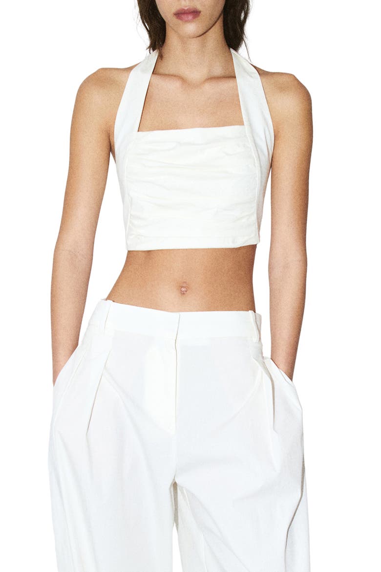 Starring Hailey Bieber Kasha Sleeveless Crop Top, Main, color, WHITE