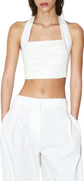 MANGO Starring Hailey Bieber Kasha Sleeveless Crop Top