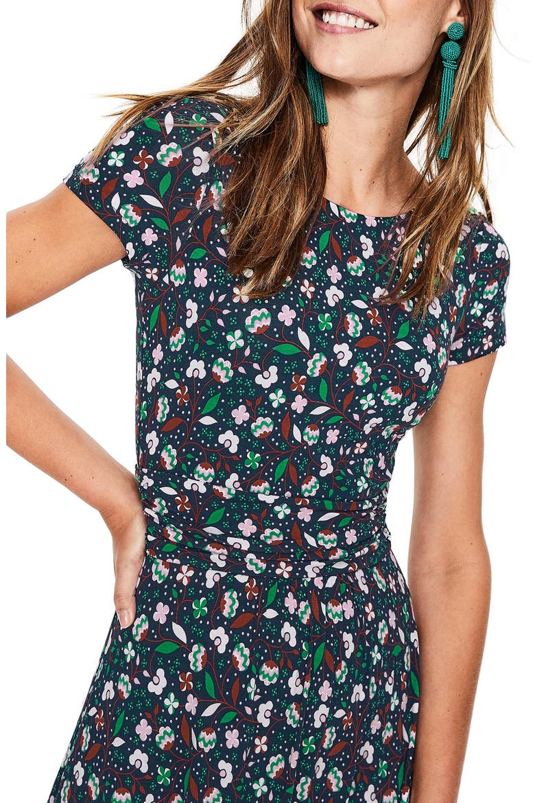 Alda Jersey Midi Dress, Alternate, color, NAVY BLOSSOM VINE