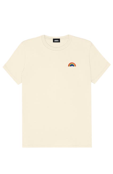 Womens Rainbow Jersey Relaxed Tee