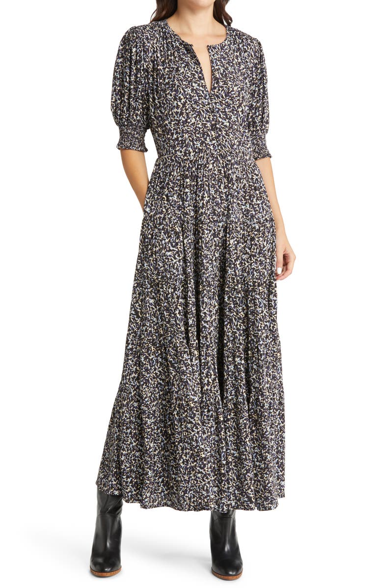 Scotch & Soda Floral Woven Maxi Dress, Main, color, 