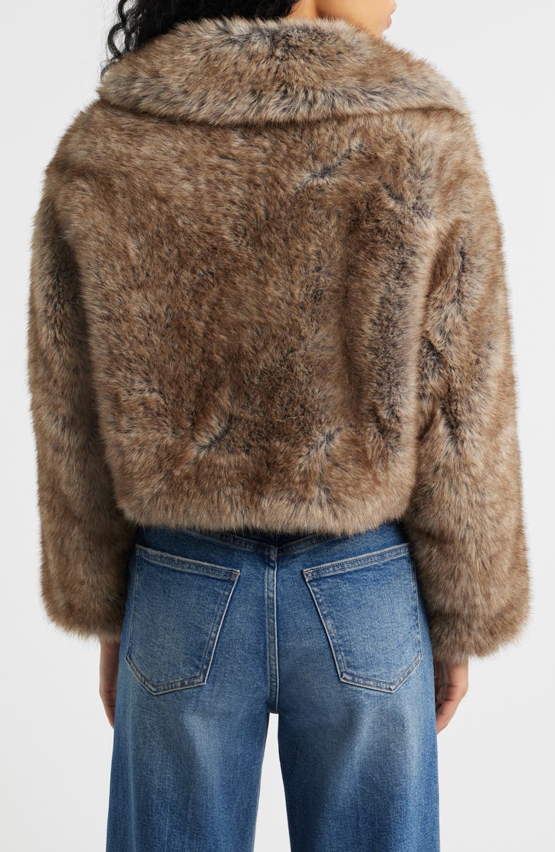MANGO Bola Faux Fur Jacket, Alternate, color, Beige