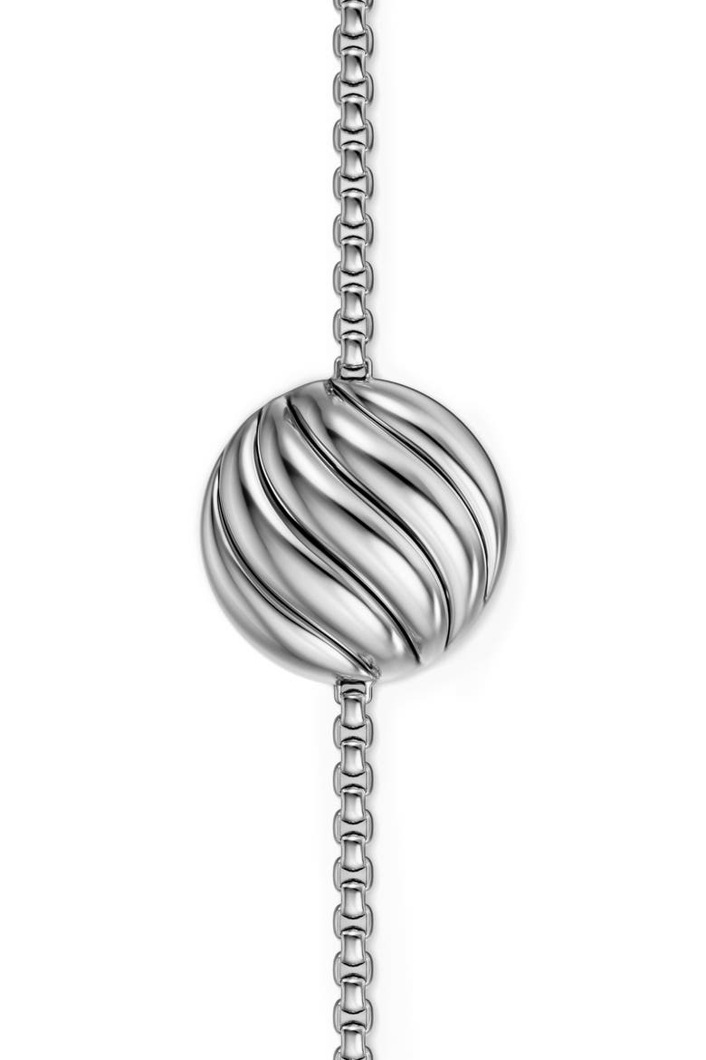 Sculpted Cable Center Station Chain Bracelet in Sterling Silver, 10mm, Alternate, color, SILVER