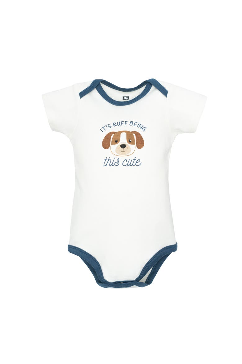 Comfortable Cotton Bodysuits 5pk, Alternate, color, Ruff Being Cute Dog