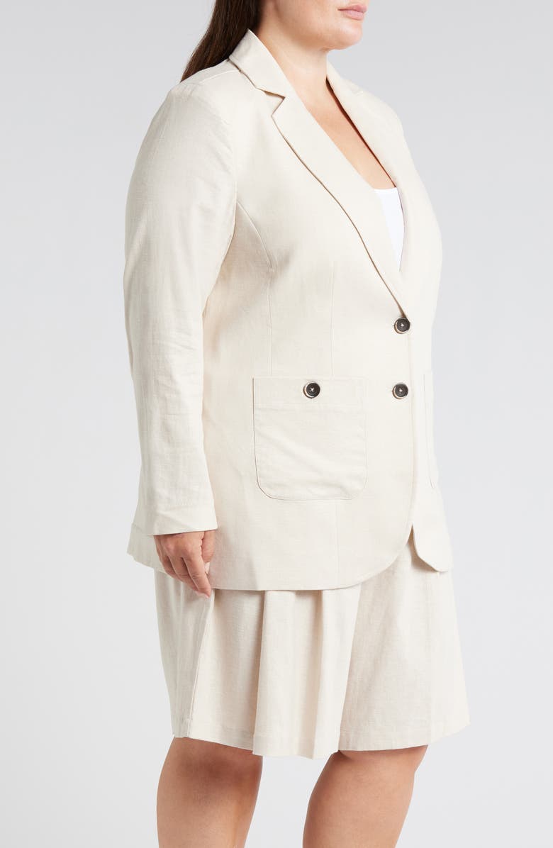 Universal Standard Coastal Linen Blend Blazer, Alternate, color, Ecru