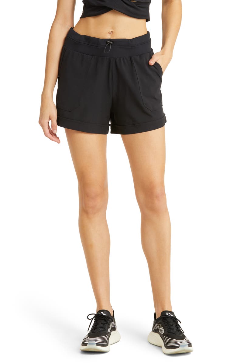 Zella Horizon Woven Shorts, Main, color, 