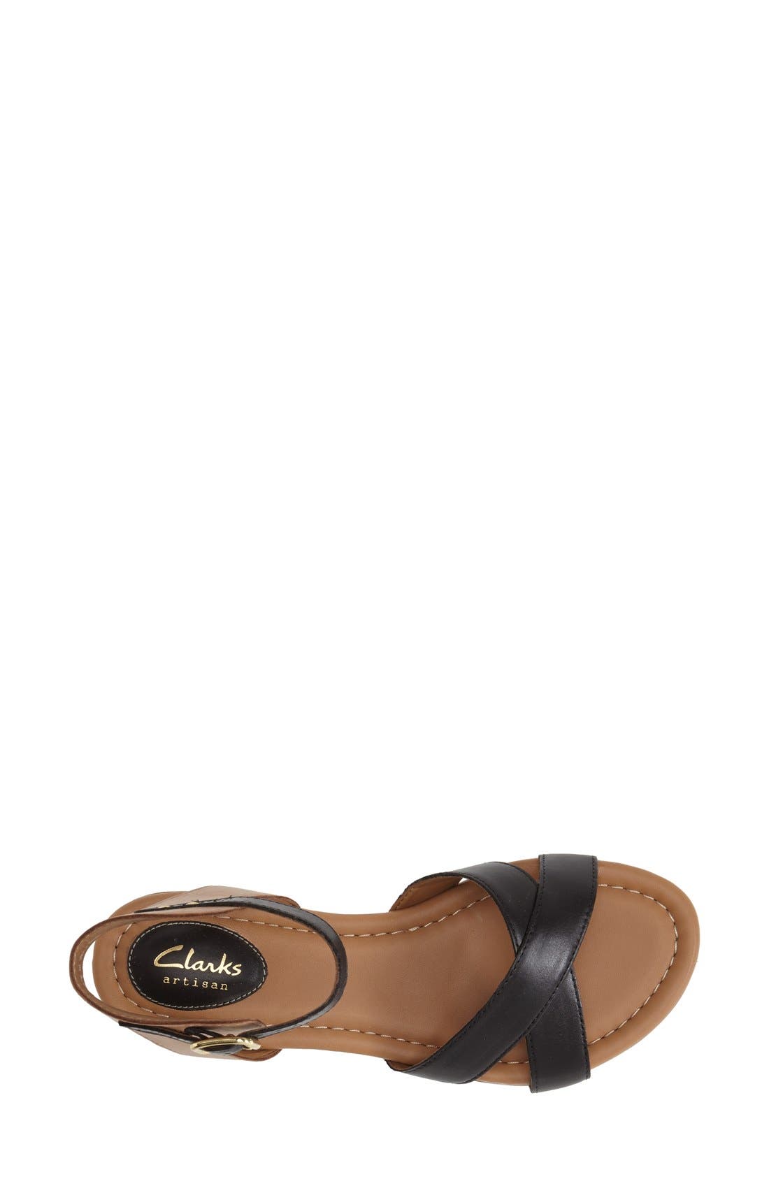 'Viveca Zeal' Leather Ankle Strap Sandal, Alternate, color, BLACK LEATHER