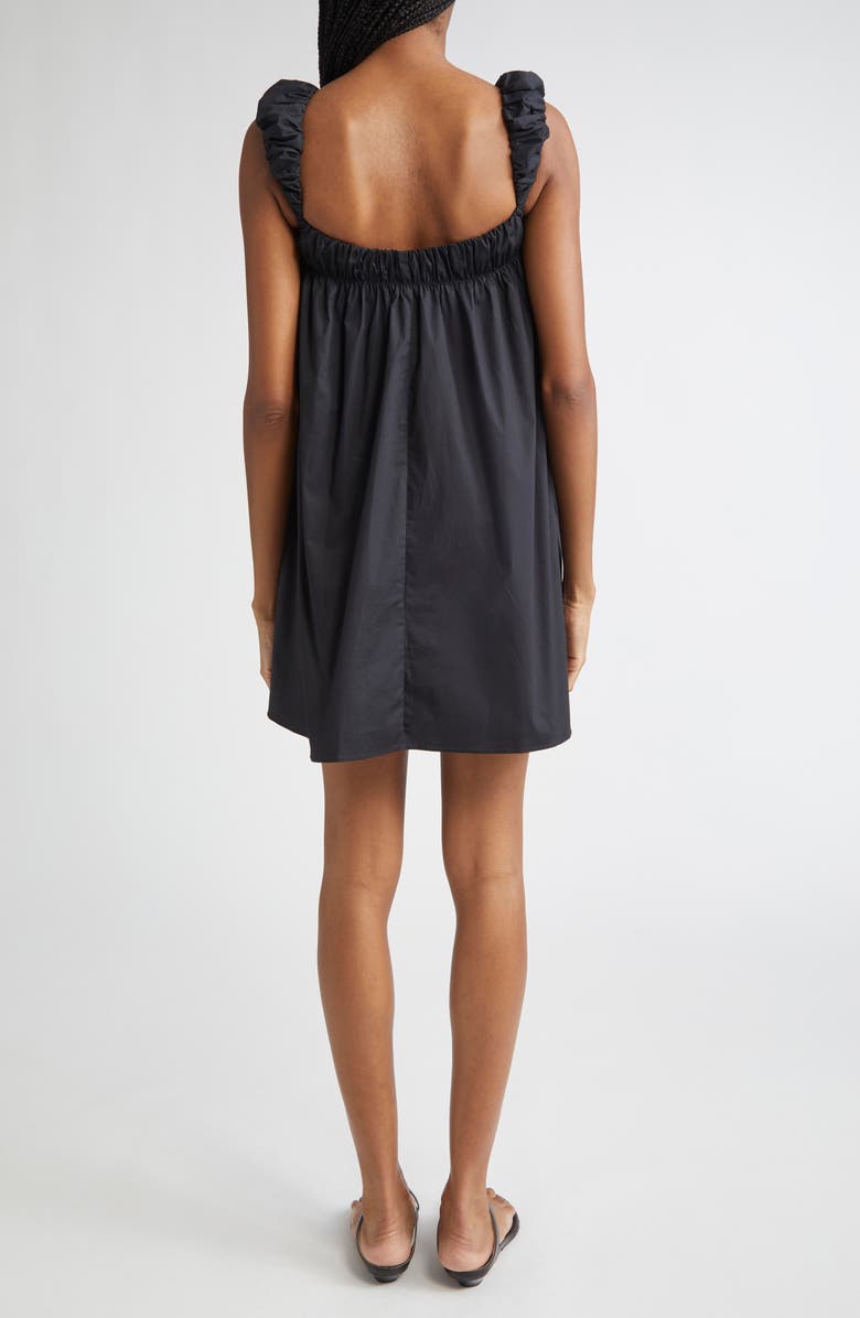 STAUD Beau Babydoll Minidress, Alternate, color, Black