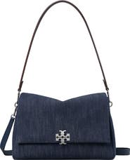 Tory Burch Charlie Denim Shoulder Bag