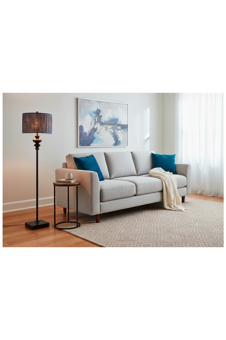 Samira Floor Lamp, Alternate, color, BLACK