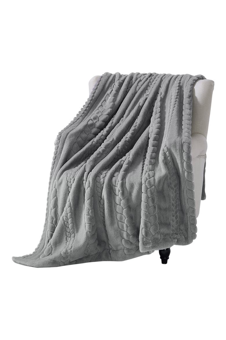 Pelt Throwing BCBG Embroidered Faux Fur Throw Blanket | Nordstromrack