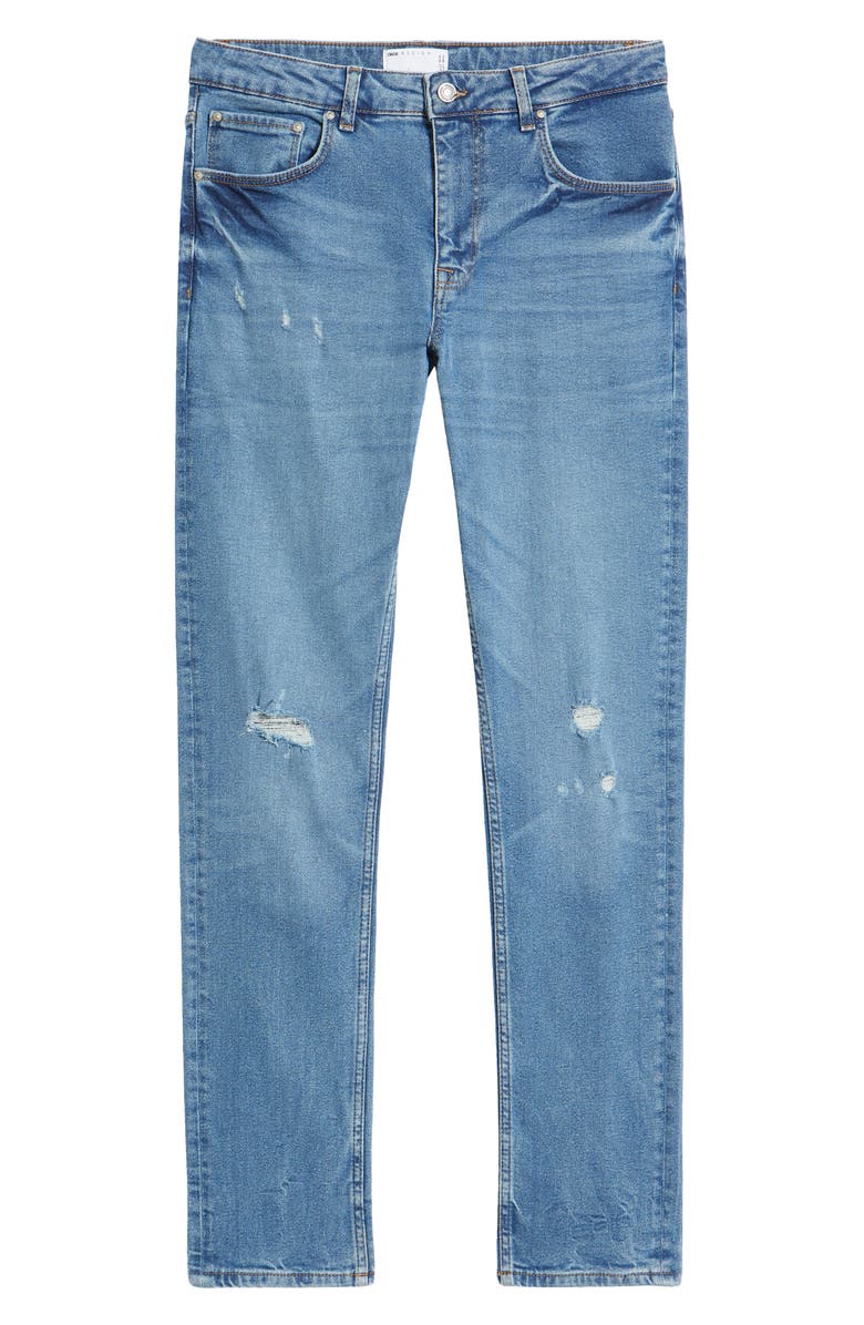 ASOS DESIGN Ripped Slim Fit Jeans, Alternate, color,