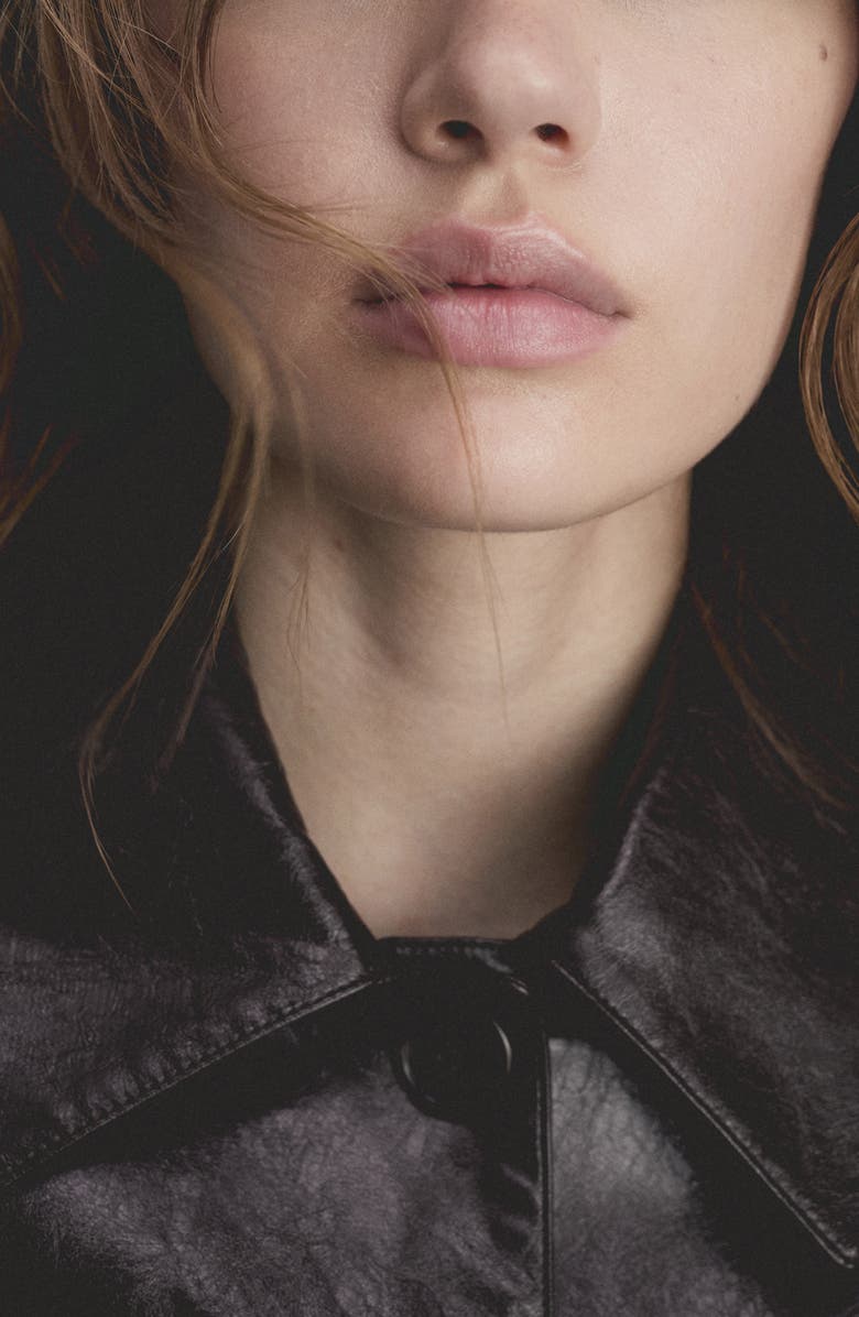 MANGO Textured Faux Leather Jacket, Alternate, color, Burgundy