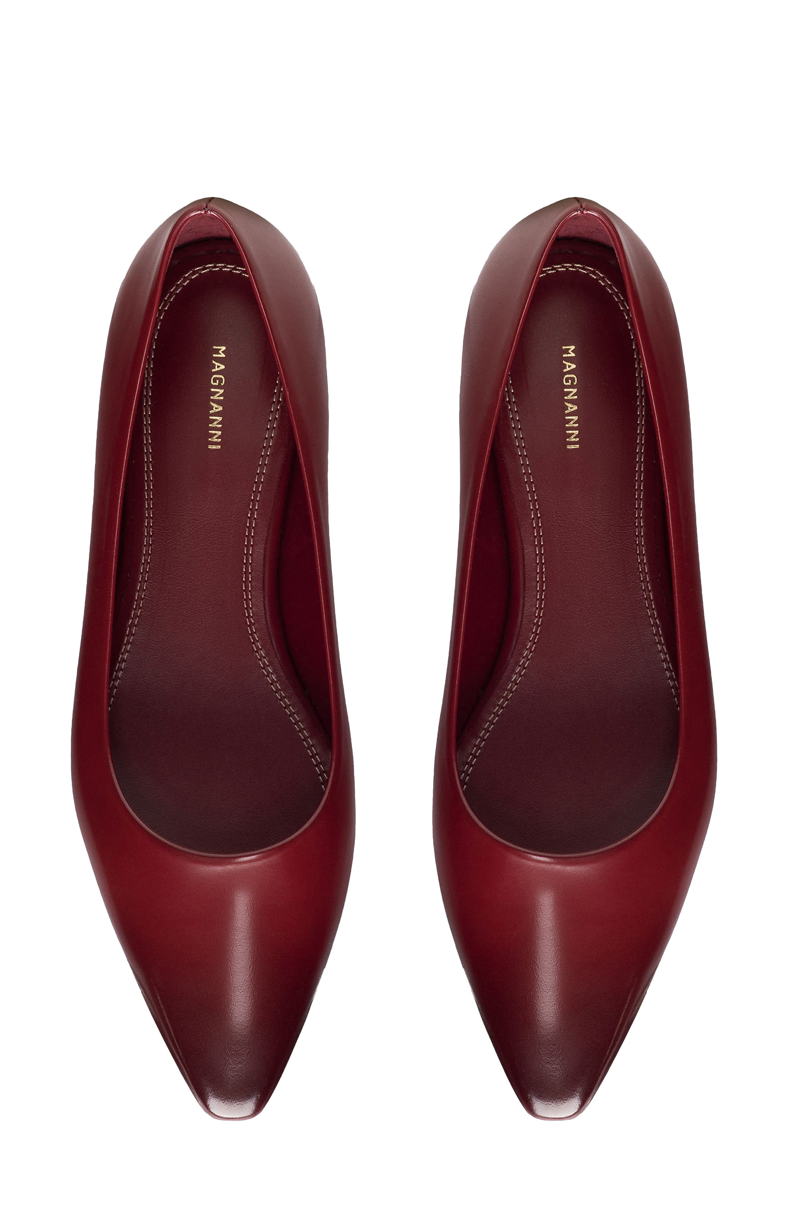 Magnanni Stasia Pointed Toe Flat, Alternate, color, Burgundy