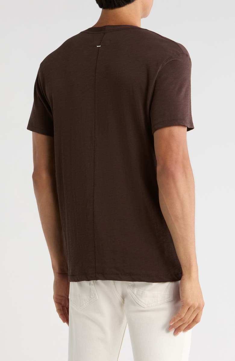 rag & bone Classic Cotton Slub Jersey Henley, Alternate, color, Earth Brown