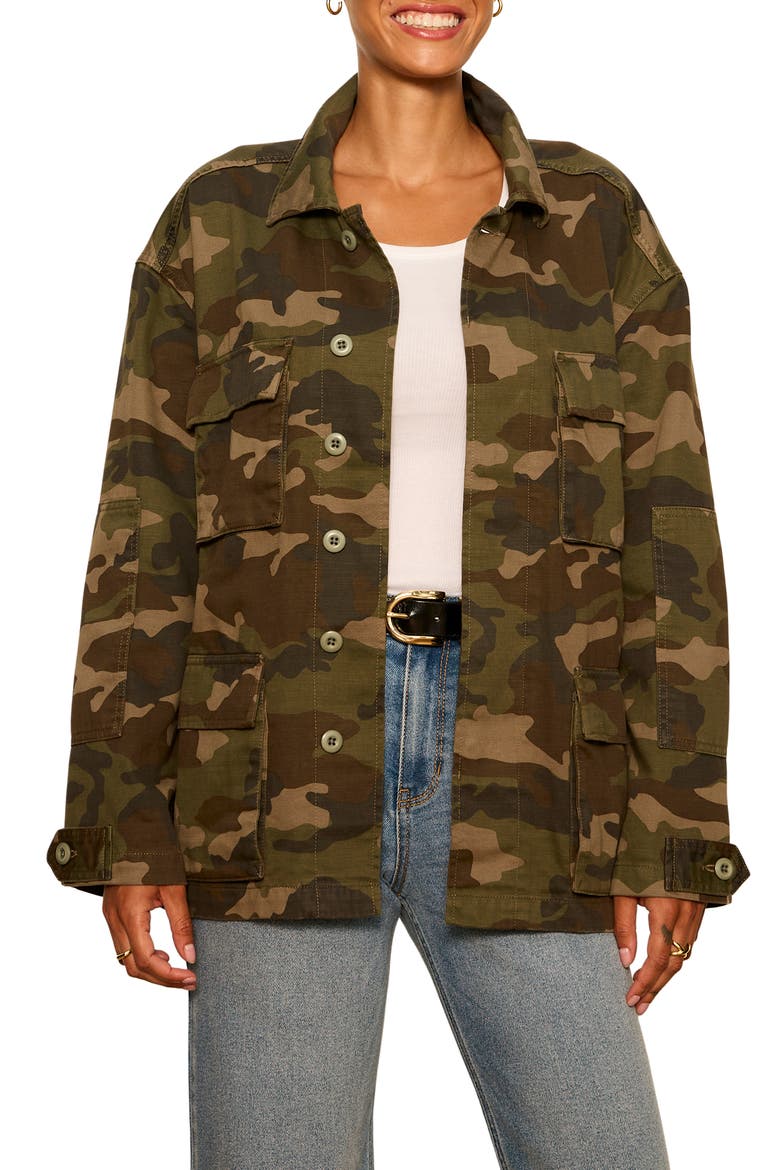 Reissue Camo Cotton Field Jacket, Main, color, RIDGE CAMO GREEN