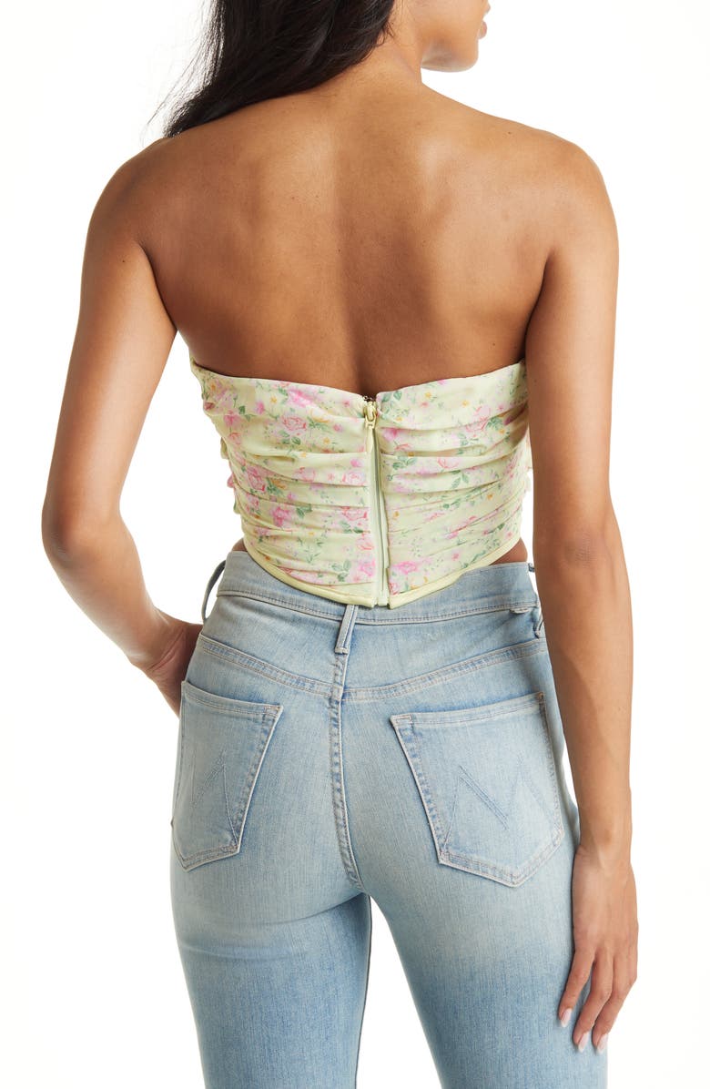 HOUSE OF CB Vivienne Floral Corset, Alternate, color, Lemon