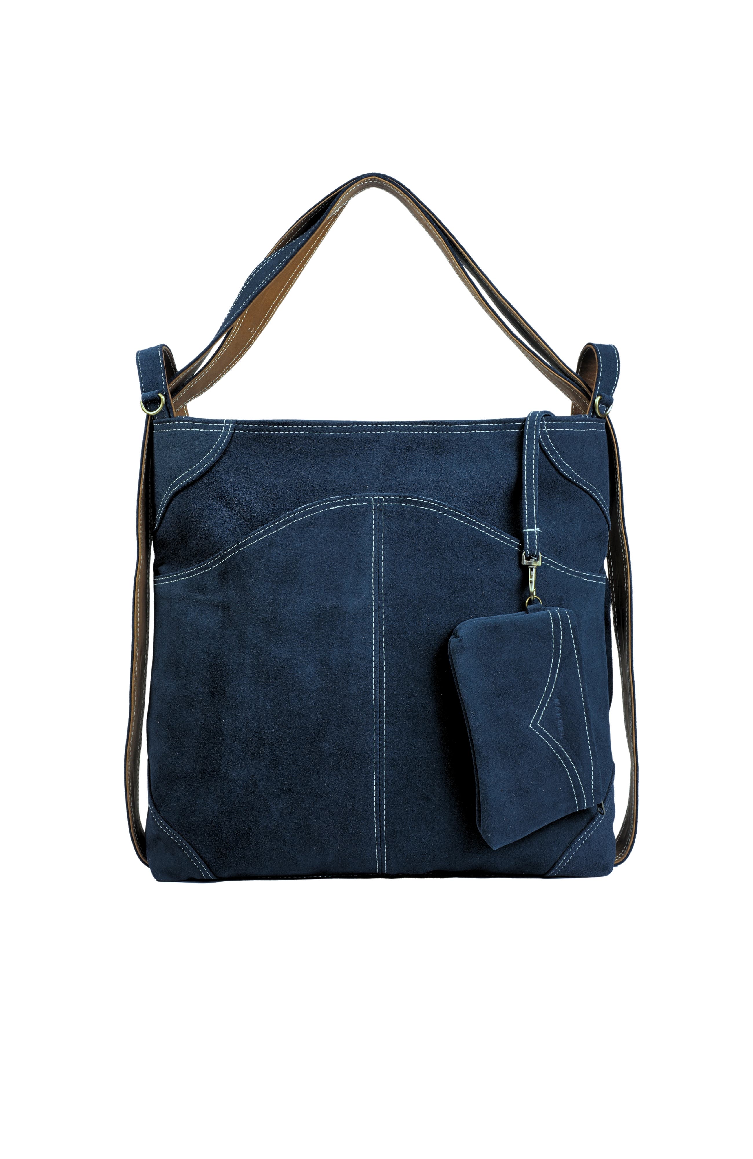 Woven Convertible Leather Tote to Backpack, Alternate, color, Blue