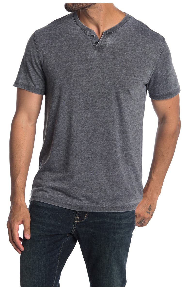 Lucky Brand Short Sleeve Burnout 2 Button Henley T-Shirt, Alternate, color, 